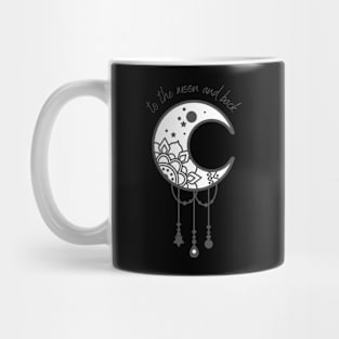 To the Moon and Back Cute Boho Moon Mug